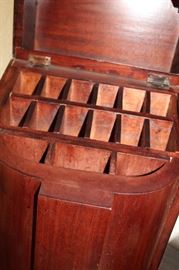 decor antique wooden knife box