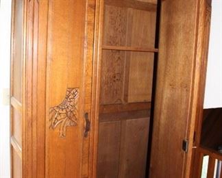 antique armoire interior