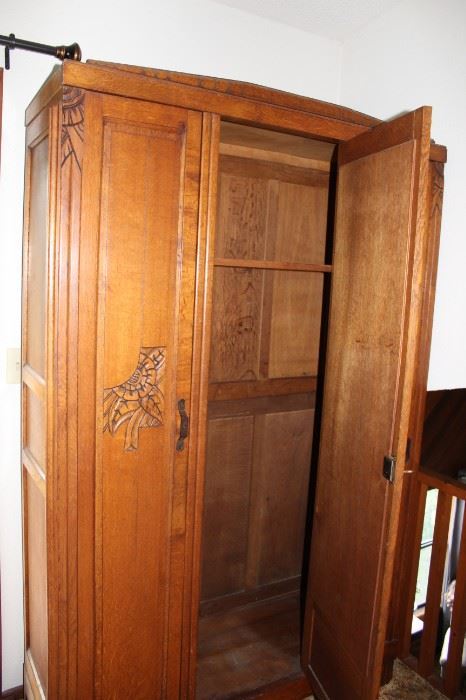 antique armoire interior