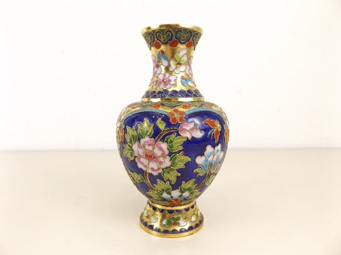Vintage 8" Cloisonne Vase

