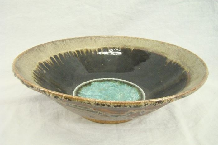 Custom Made Dock 6 Pottery Kerry Brooks Extra Large Geode Bowl Centerpiece
