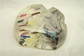 Unique Large Art Glass Paperweight