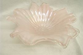 Pink Murano Art Glass Bowl