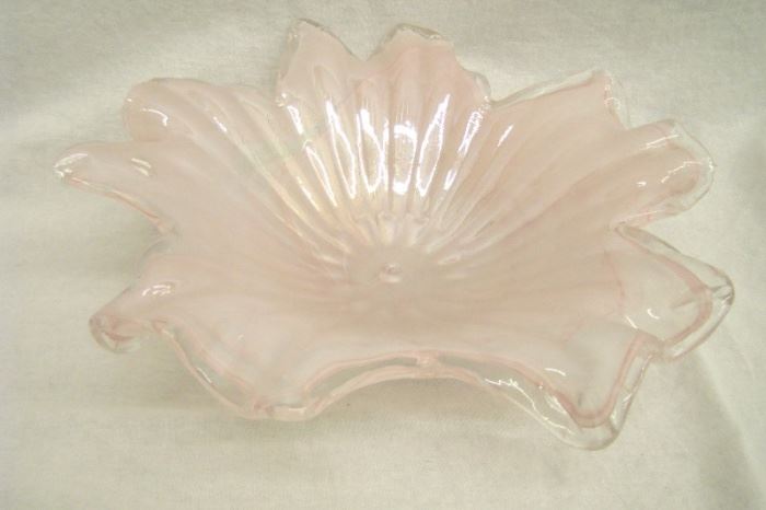 Pink Murano Art Glass Bowl
