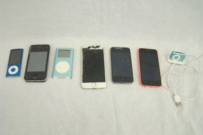 Lot of Apple iPhones and iPods 
