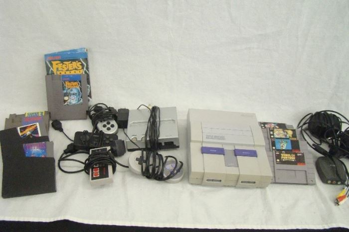 Nintendo and Super NES Bundle with Games and Controllers
