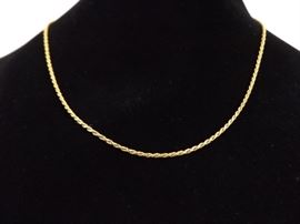 18k Yellow Gold Rope Chain