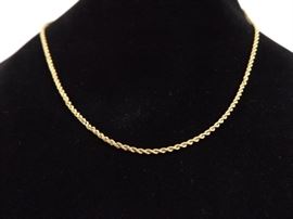 10k Yellow Gold Rope Chain