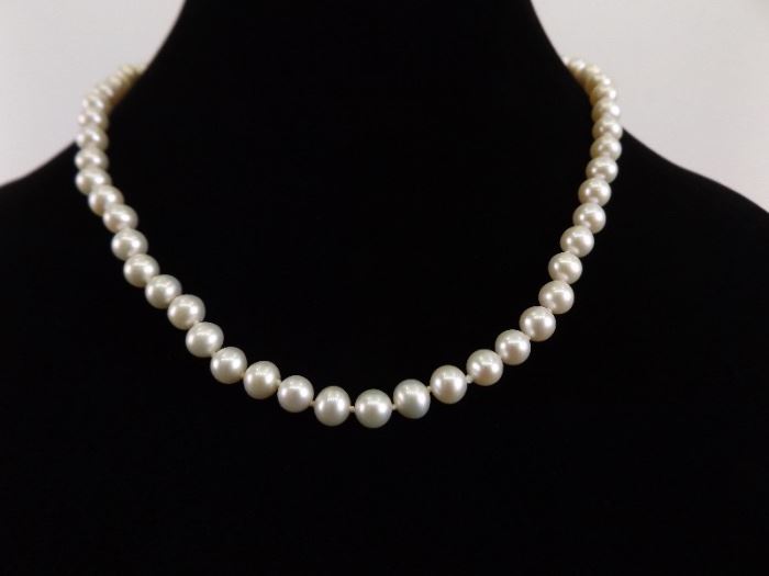 Freshwater Pearl Necklace with 10k Clasp
