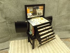 Jewelry Armoire FILLED with Costume Jewelry