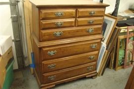 Vintage Solid Wood 8 Drawer Dresser