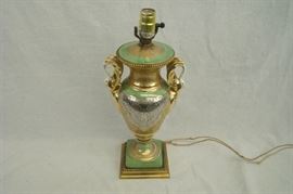 Vintage French 24 Karat and Platinum Lamp
