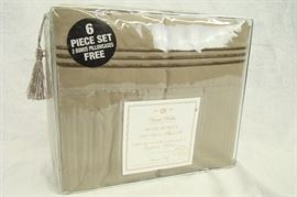 KHAKI 6-Piece Virah Bella 2200 Series QUEEN Sheet Set