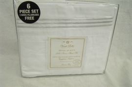 WHITE 6-Piece Virah Bella 2200 Series QUEEN Sheet Set
