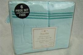 BABY BLUE 6-Piece Virah Bella 2200 Series QUEEN Sheet Set