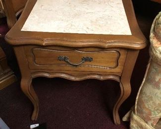 Matching Mersman Marble top end table
