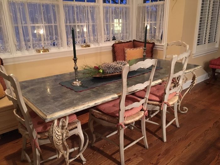 Antique French zinc top table!