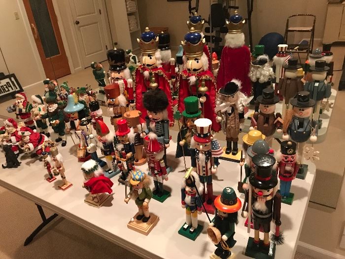 Tons of nutcrackers and Christmas figures