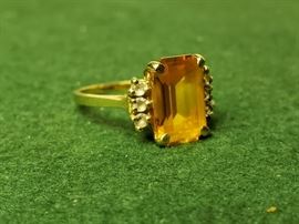 Golden Topaz Ring