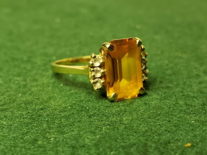 Golden Topaz Ring