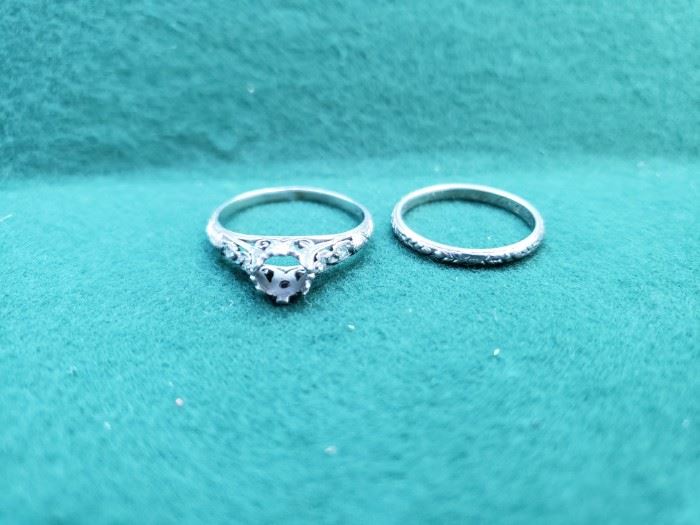 HQ Platinum Wedding Ring Set