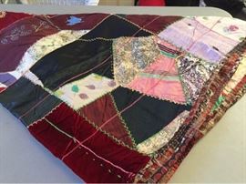 Vtg Crazy Quilt