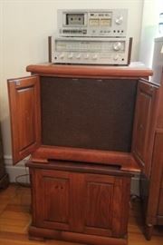 Vtg Knotty Pine Stereo Cabinets