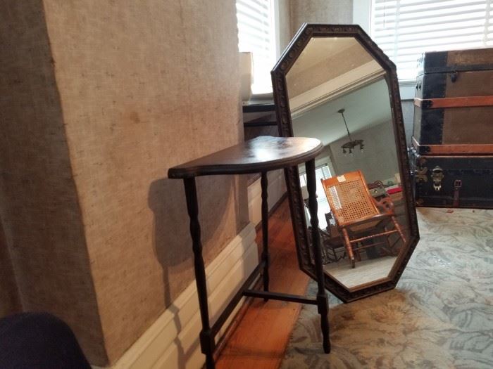 Vtg Mirror and Table