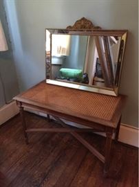 Vtg Table and Mirror