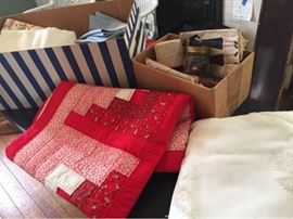 Vtg Table Linens and Sewing Notions