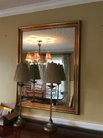 #11	gold mirror 34x44 	 $75.00 	