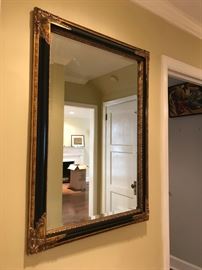 #17	black gold bevel mirror 42x30	 $100.00 	