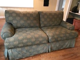 #22	green loose back sofa 78 long 	 $300.00 	