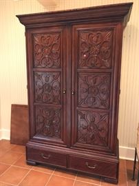 #39	Wood carved door entertainment center 6 drawers and 2 doors	 $175.00 	
