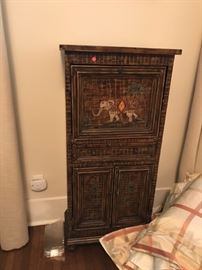 #43	Elephant cabinet w 1 drawer, 2 doors and flip front desk as is25x13x52	 $25.00 	