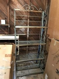 #65	green metal backers rack 31x13x72	 $75.00 	