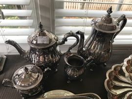 #105	Gorham Coffee, Tea, Sugar & Creamer  silverplate	 $60.00 	