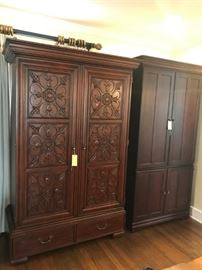 #39	Wood carved door entertainment center 6 drawers and 2 doors	 $175.00 	
