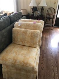 #2	yellow armless roll chairs (2) @ 200 ea	 $400.00 	
