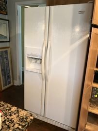 #115 whirlpool 25 cc GH5SHA SXS fridge $300