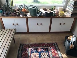 #11	Wood Cabinet w/Tile top w/6 white doors  87x16x23	 $125.00 
