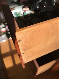 #43	mid century 6 drawer chest 48x16x30	 $120.00 
