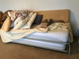 #78	yellow cover day bed with trundle bed 	 $120.00 
