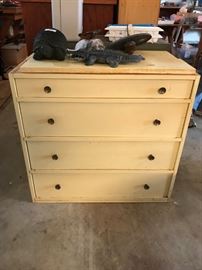 #98	4-drawer yellow-painted Chest of drawers 30x16x29	 $25.00 
