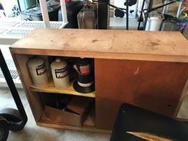 #108	Homemade Cabinet w/sliding Doors Wood Cabinet  36x12x26	 $30.00 
