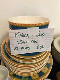 #120	Villeroy & Bach Twist - Clea  22 pcs.	 $50.00 
