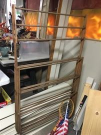 Antique wooden drying rack