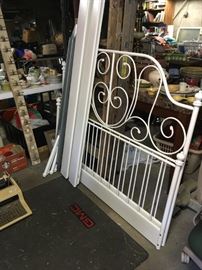 White metal double bed