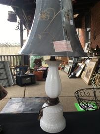 milk glass lamp