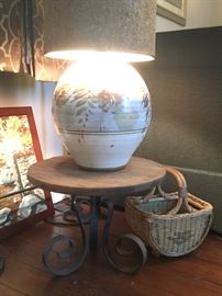 cute side table and lamp